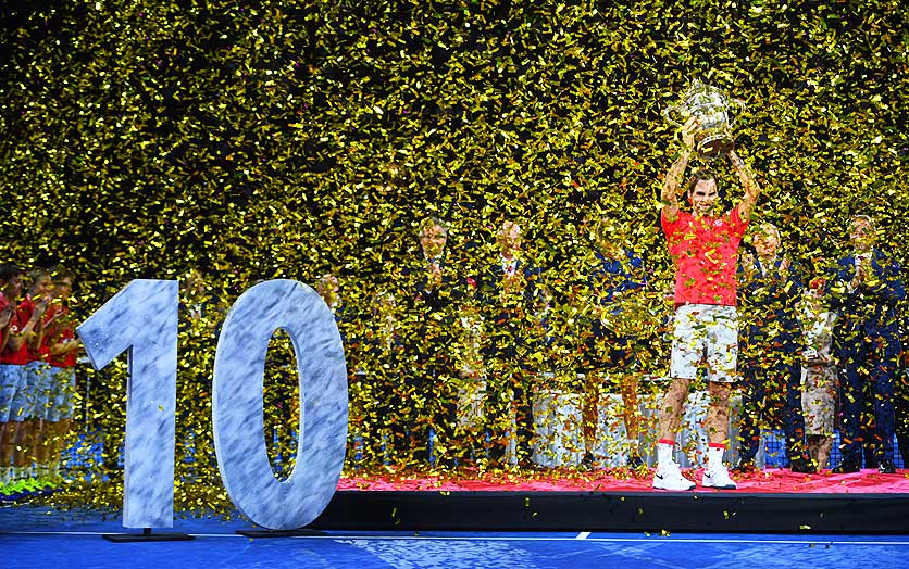 Roger Federer an den Swiss Indoors in Basel 2019