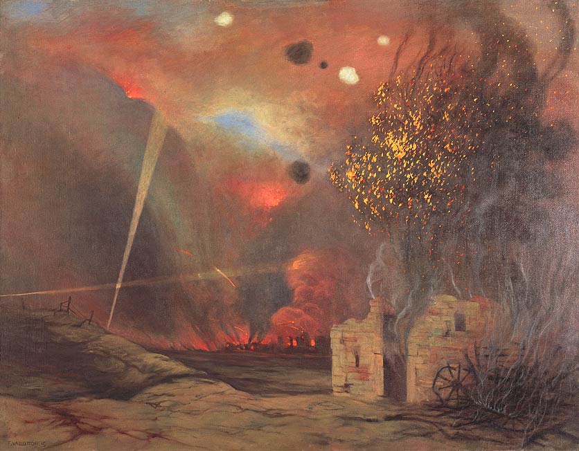 Félix Vallotton malt eine brennende, apokalyptische Landschaft