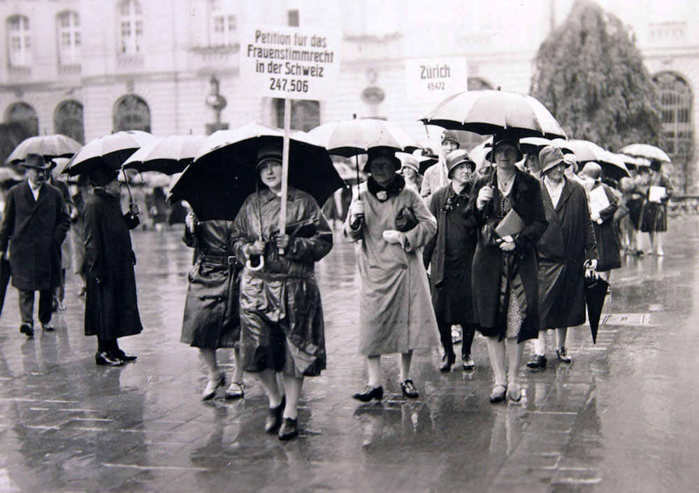 1929 wurde die erste Petition zum Schweizer Frauenstimmrecht lanciert.