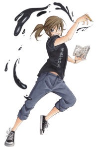 Selbstportrait von Christina Plaka im Manga-Stil.