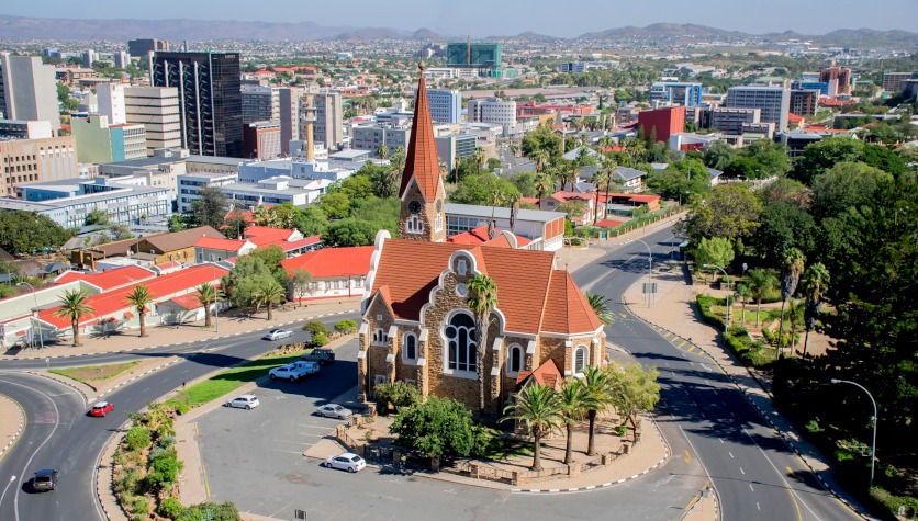 Windhoek in Namibia mit Kirche