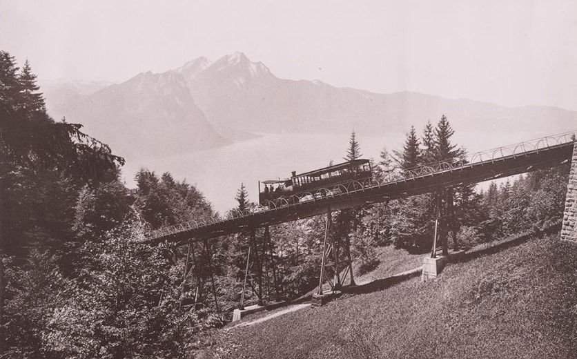 Rigibahn (Schnurtobelbrücke) um 1890
