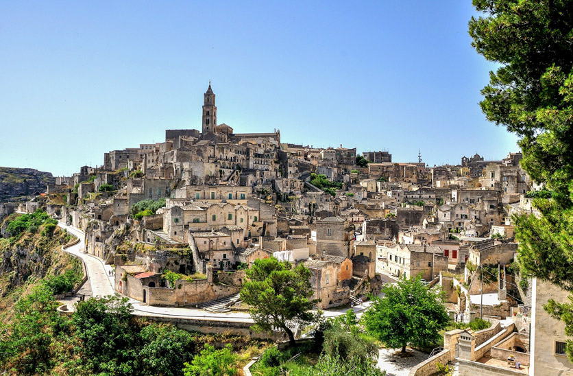 Altstadt von Matera in Apulien.