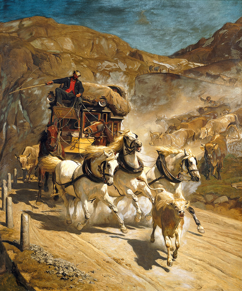 Gemälde von Rudolf Koller: «Die Gotthardpost»