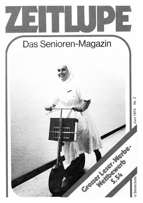 1974: Cover mit «fliegender Schwester» im Pflegheim Eichhof, Luzern