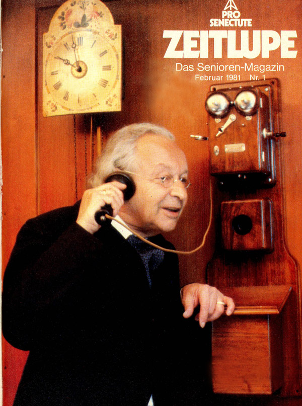 1981: Die Zeitlupe widmet dem 100-Jahr-Jubiläum des Telefons ihre Titelseite