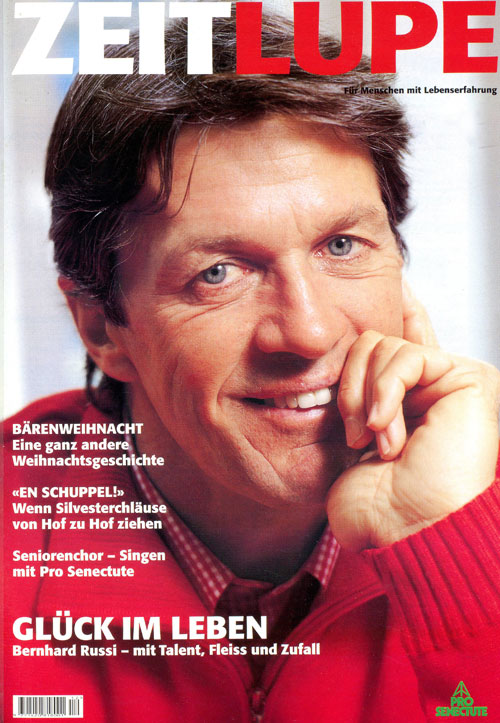 2001: Die Zeitlupe setzt neu auf bekannte Gesichter auf ihren Titelseiten. Etwa mit Skilegende Bernhard Russi