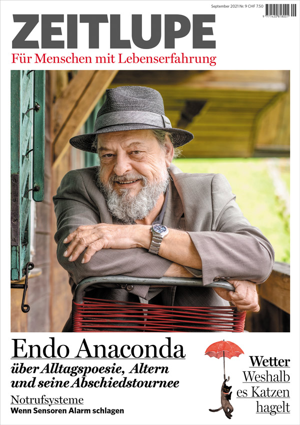 2021: Sänger, Musiker und Autor Endo Anaconda von Stiller Has, der kurz darauf verstarb