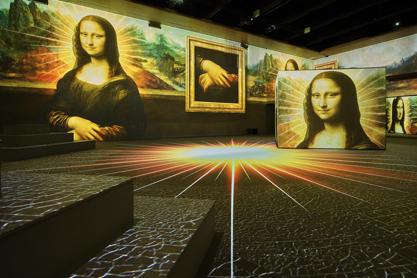 Mona Lisa in der immersiven Ausstellung "Uomo universale" 