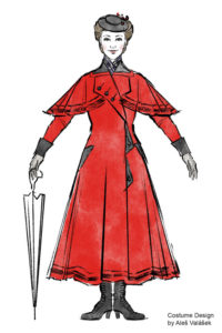 Zeichnung von Mary Poppins