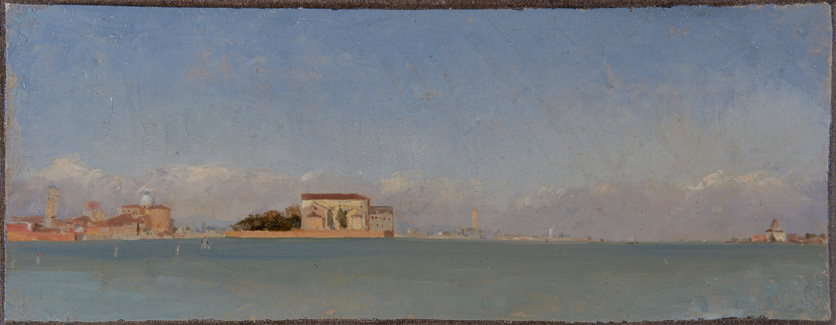 Albert Anker, Lagune bei Venedig, Öl auf Leinwand, Centre Albert Anker,