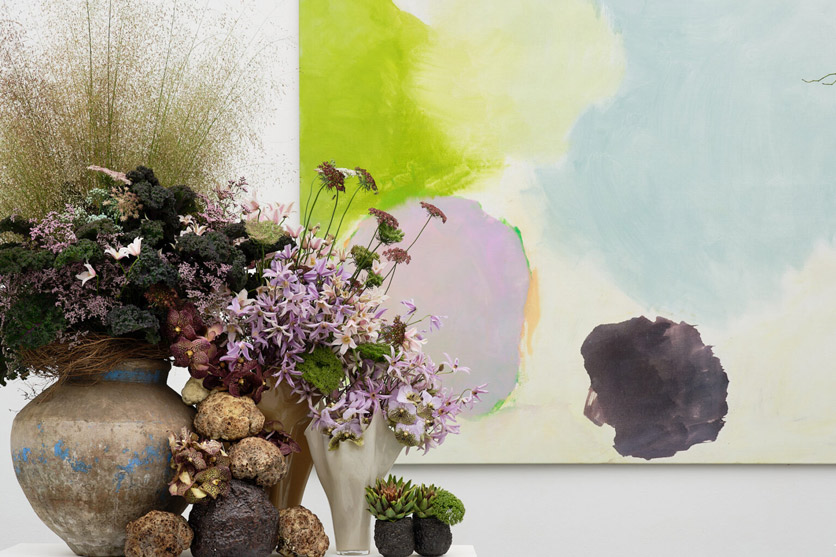 Florale Interpretation von Rémy Jaggi, Trélex zum Werk von Barbara Müller (1956 – 2023), Ohne Titel, 2015