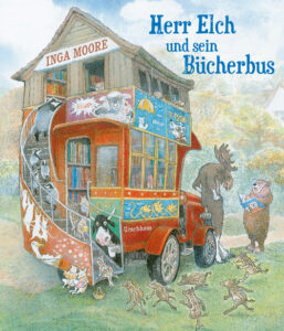 Buchcover: Herr Elch und sein Bücherbus