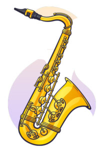 Illustration eines Saxophons