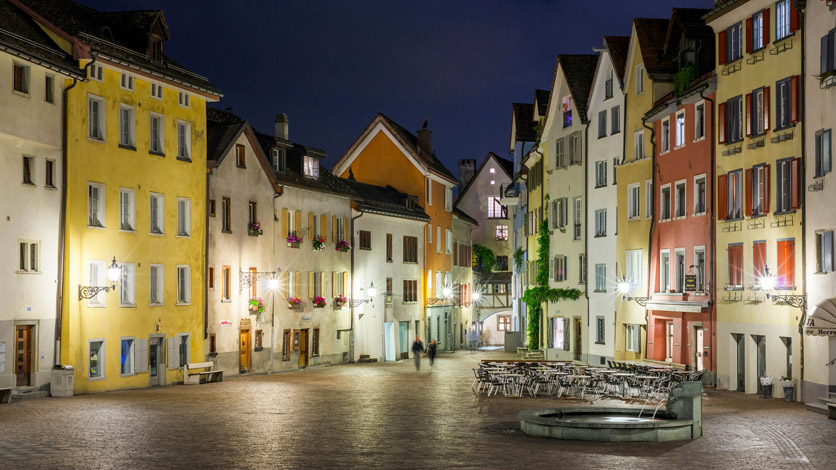 Chur: Arcas Platz am Abend
