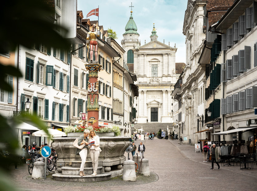 Altstadt von Solothurn mit St. Ursen Kathdrale