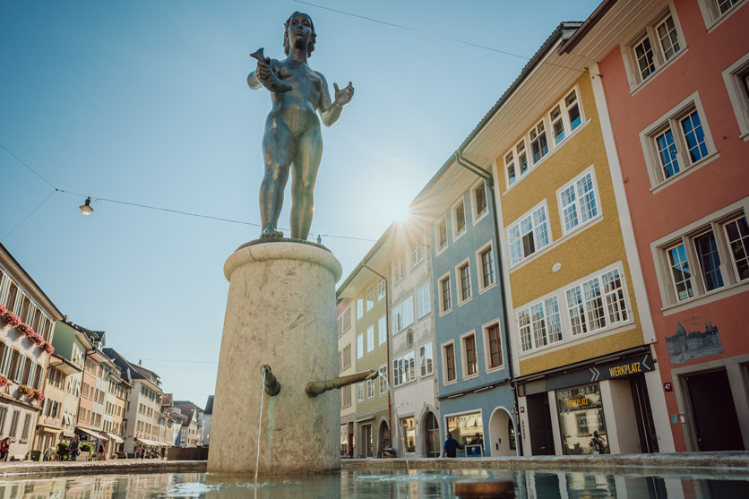 Fischermädchen Brunnen in der Steinberggasse in Winterthur