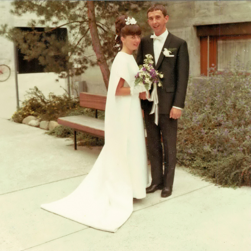 Hochzeitsfoto von Verena Baur und ihrem Mann 1968
