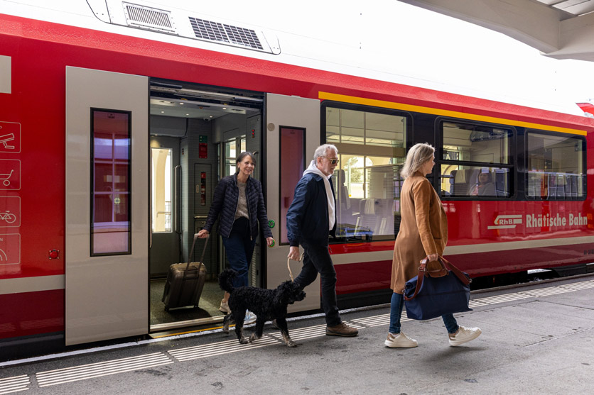 Rhb in Davos am Bahnhof