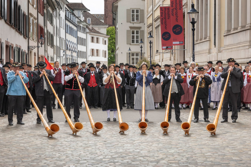 Alphornbläser in Basel