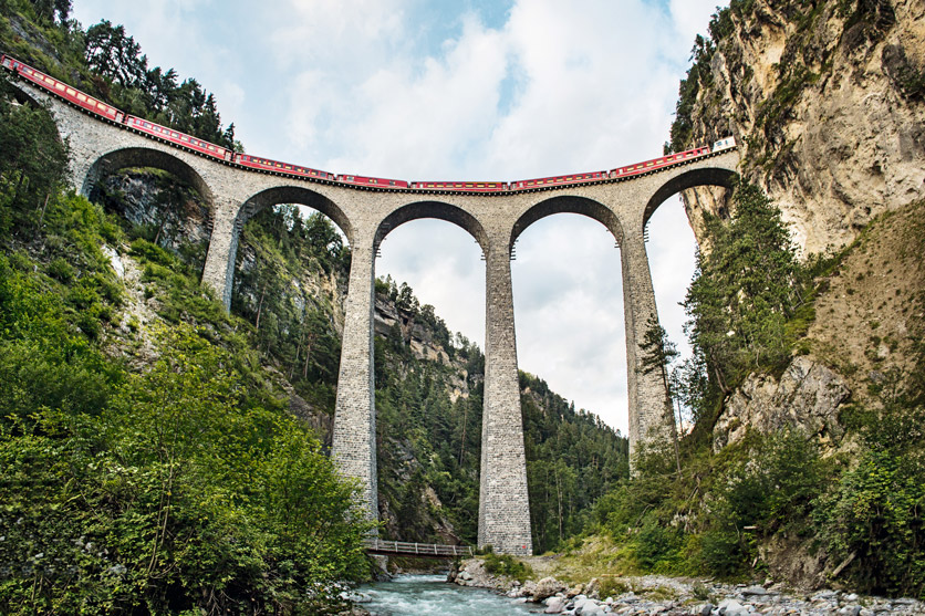 Landwasserviadukt an der Albulalinie